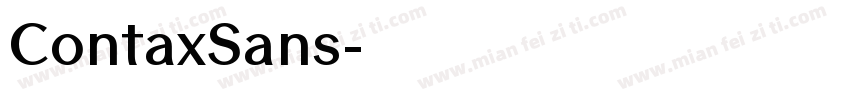 ContaxSans字体转换