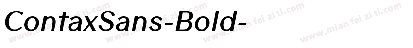 ContaxSans-Bold字体转换