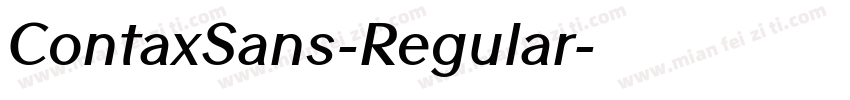 ContaxSans-Regular字体转换
