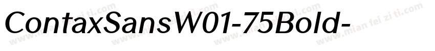 ContaxSansW01-75Bold字体转换