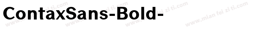 ContaxSans-Bold字体转换