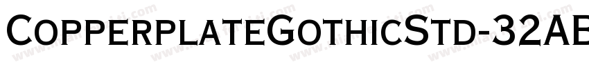 CopperplateGothicStd-32AB字体转换