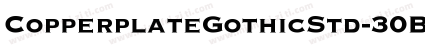 CopperplateGothicStd-30BC字体转换