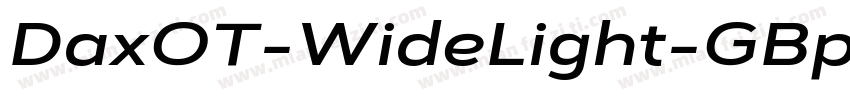 DaxOT-WideLight-GBpc字体转换