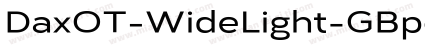 DaxOT-WideLight-GBpc字体转换