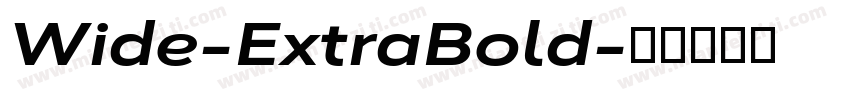 Wide-ExtraBold字体转换