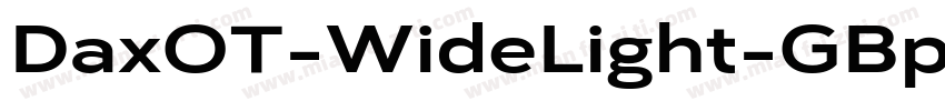 DaxOT-WideLight-GBpc字体转换