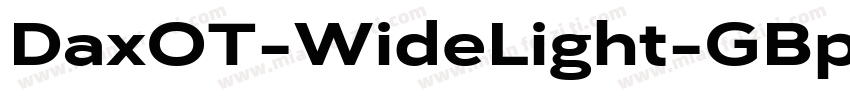 DaxOT-WideLight-GBpc字体转换