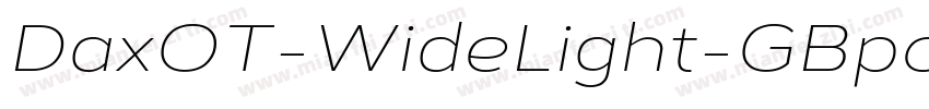 DaxOT-WideLight-GBpc字体转换