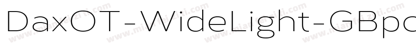 DaxOT-WideLight-GBpc字体转换