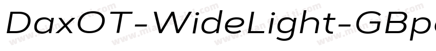 DaxOT-WideLight-GBpc字体转换