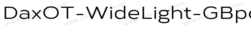 DaxOT-WideLight-GBpc字体转换