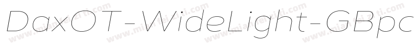 DaxOT-WideLight-GBpc字体转换