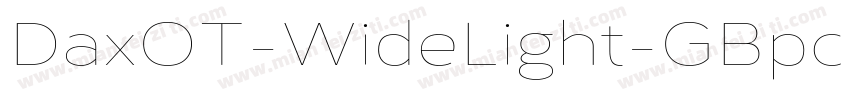 DaxOT-WideLight-GBpc字体转换