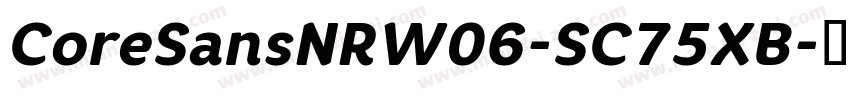 CoreSansNRW06-SC75XB字体转换