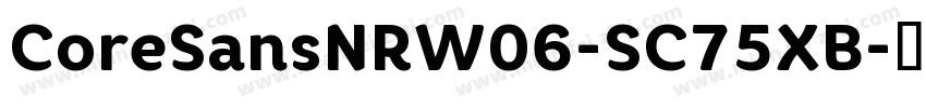 CoreSansNRW06-SC75XB字体转换