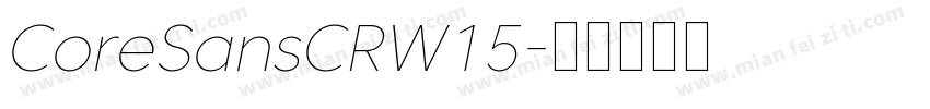 CoreSansCRW15字体转换