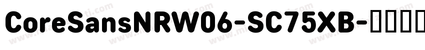 CoreSansNRW06-SC75XB字体转换