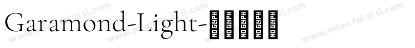 Garamond-Light字体转换