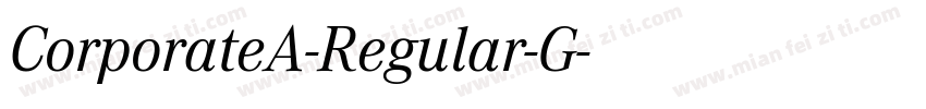 CorporateA-Regular-G字体转换