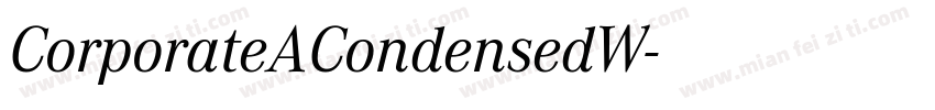 CorporateACondensedW字体转换