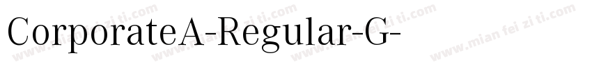CorporateA-Regular-G字体转换