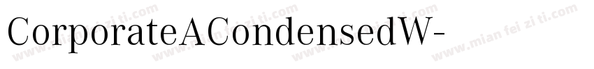 CorporateACondensedW字体转换
