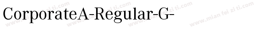CorporateA-Regular-G字体转换