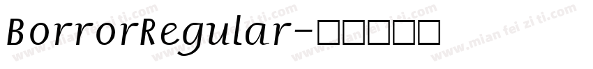 BorrorRegular字体转换