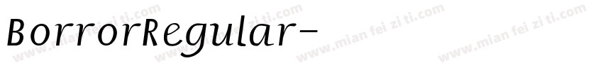 BorrorRegular字体转换