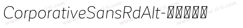 CorporativeSansRdAlt字体转换