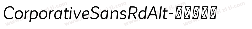 CorporativeSansRdAlt字体转换