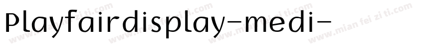 Playfairdisplay-medi字体转换