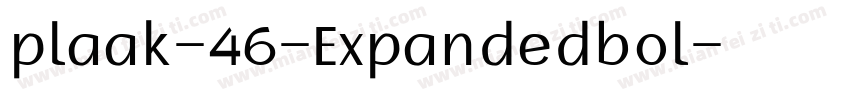 plaak-46-Expandedbol字体转换