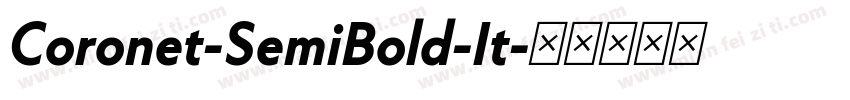 Coronet-SemiBold-It字体转换