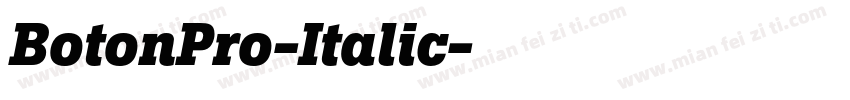 BotonPro-Italic字体转换
