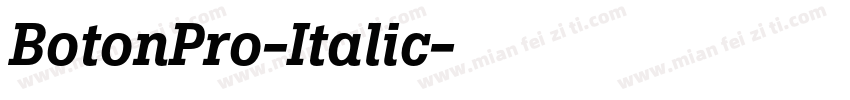BotonPro-Italic字体转换