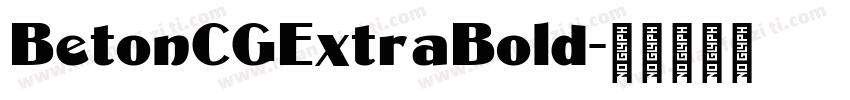 BetonCGExtraBold字体转换