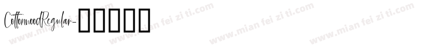 CottonwoodRegular字体转换