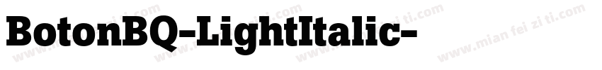 BotonBQ-LightItalic字体转换
