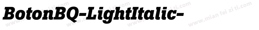 BotonBQ-LightItalic字体转换