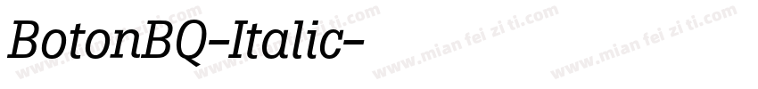 BotonBQ-Italic字体转换