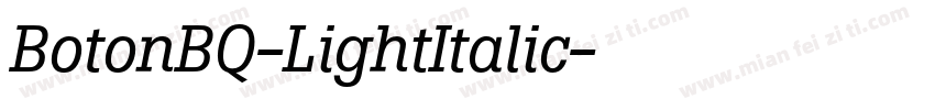 BotonBQ-LightItalic字体转换