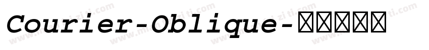 Courier-Oblique字体转换