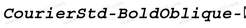 CourierStd-BoldOblique字体转换