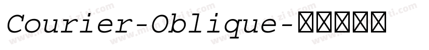 Courier-Oblique字体转换