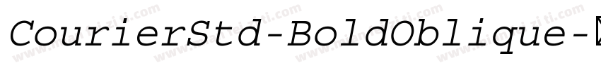 CourierStd-BoldOblique字体转换