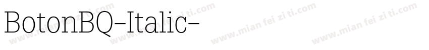 BotonBQ-Italic字体转换