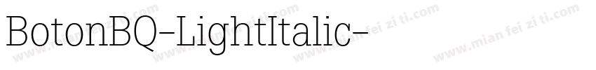 BotonBQ-LightItalic字体转换