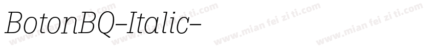 BotonBQ-Italic字体转换